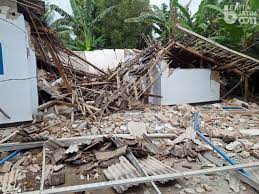 Salah satu rumah yang terdampak gempa (Foto: dok. BNPB)