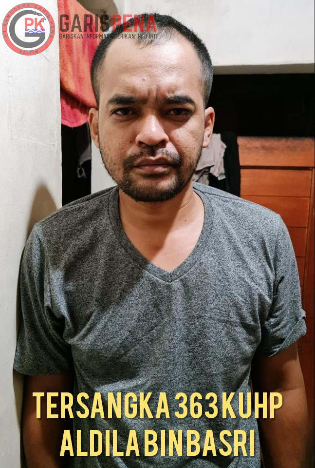 Foto : Tim jajaran polsek samarinda ulu mengamankan AL pelaku pencurian Mini Market (update)