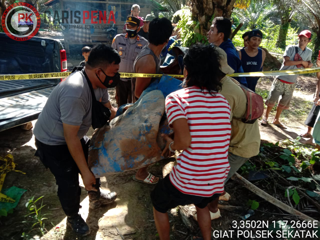 Foto: Korban DN saat ditemukan meninggal dunia usai memalak 2 pria di Bulungan, Kaltara (Istimewa)