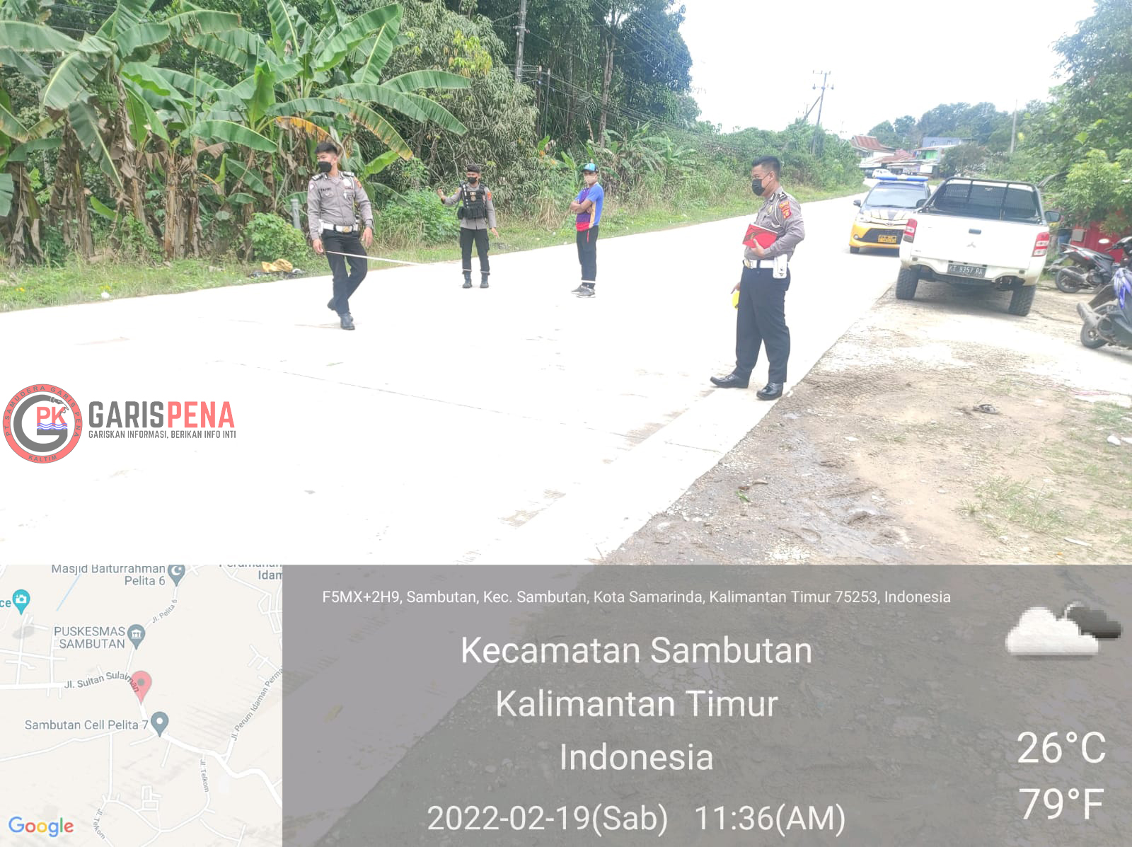 Foto: Polisi lakukan olah TKP di Lokasi kecelakaan yang menewaskan balita berusia 3 tahun (Istimewa)