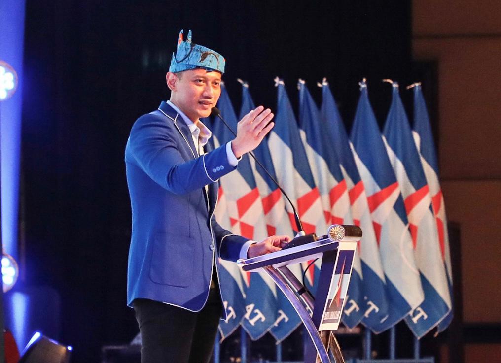 FOTO : SEMANGAT: Ketua Umum Partai Demokrat Agus Harimurti Yudhoyono (AHY)