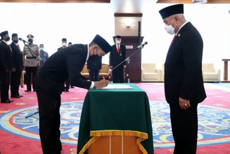 GESIT: Anggota komisioner KPID Kaltim diharapkan bisa menjalankan tugasnya dengan baik setelah dilantik oleh Gubernur Kaltim Isran Noor