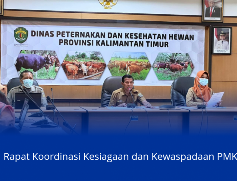 PIMPIN: Kepala Dinas Peternakan Dan Kesehatan Hewan Provinsi Kalimantan Timur, H. Munawwar, saat memimpin Rapat Koordinasi Kesiagaan dan Kewaspadaan PMK (Penyakit Mulut dan Kuku pada Ternak).