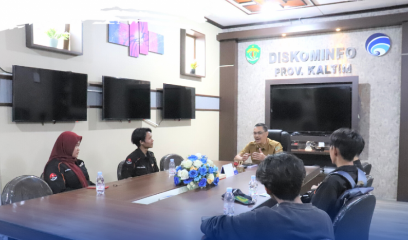 TERIMA: Diskominfo Kaltim Terima Kunjungan BEM Fakultas Teknik Universitas Mulawarman