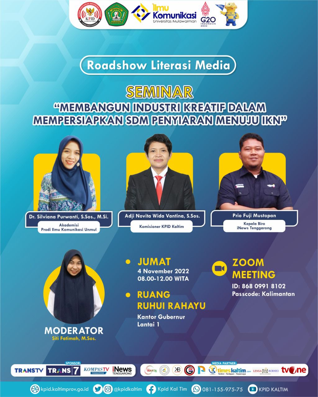 SEMINAR: "Membangung Industri Kreatif dalam Mempersiapkan SDM Penyiaran Menuju IKN"