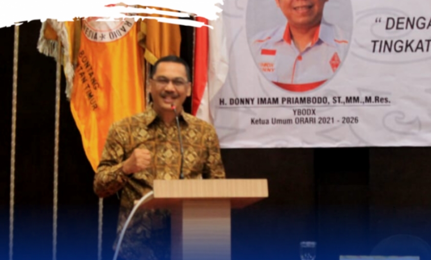 Foto : Kadis DIskominfo Kaltim, Muhammad Faisal Saat Menghadiri Musda ORARI Kaltim ke VIII, di Hotel Zurich Balikpapan, Sabtu (15/10/2022).