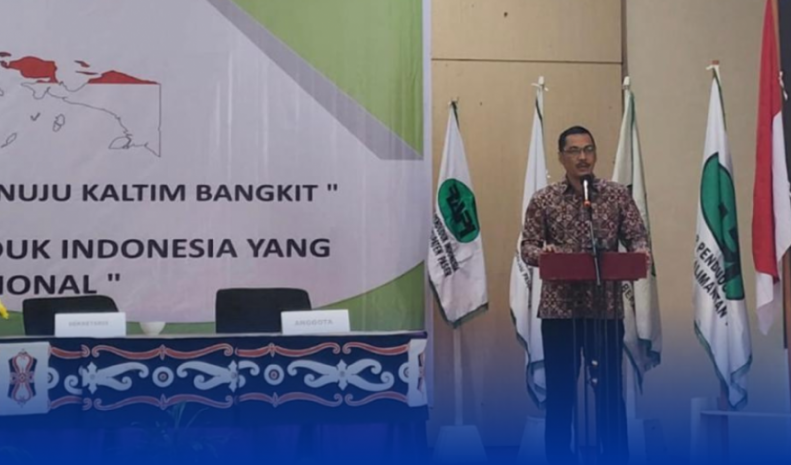 FOTO : Muhammad Faisal memberikan sambutan di acara RAPI Kaltim kemarin.