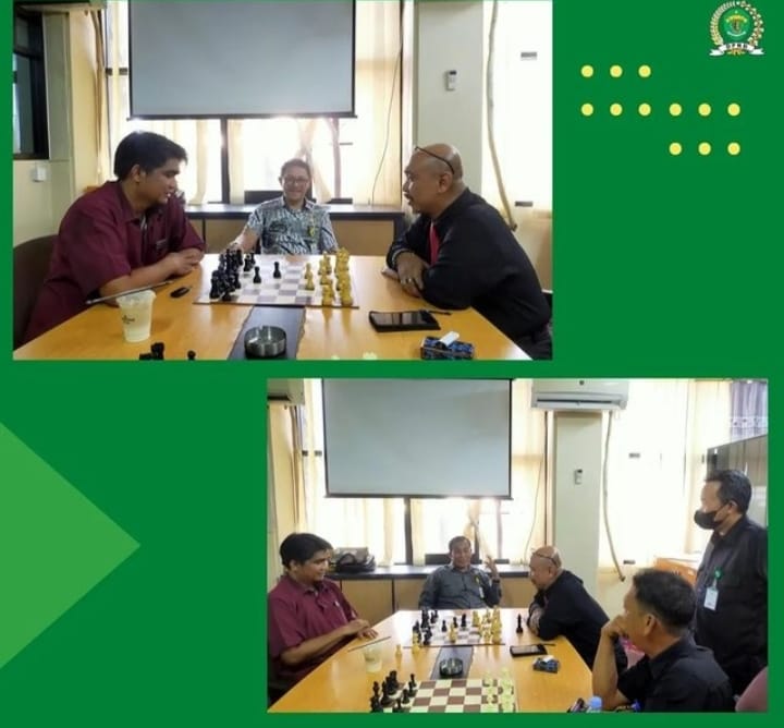 FOTO : Terlihat peserta dari Setwan DPRD Kaltim merayakan HUT Pemprov Kaltim dari cabang lomba catur.