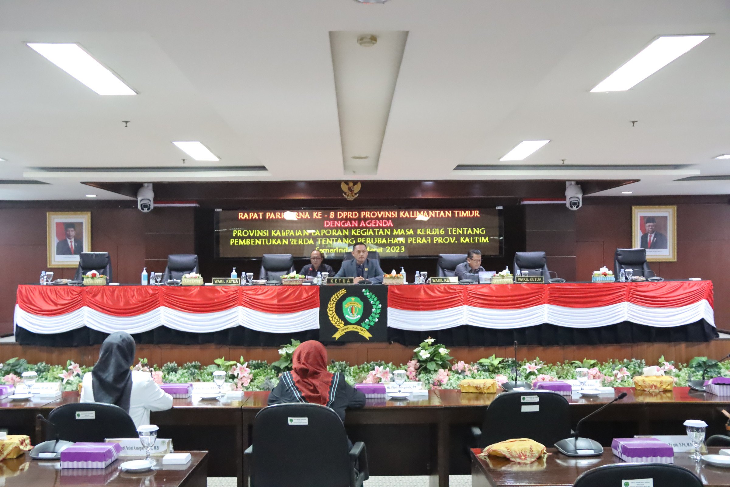 FOTO: Rapat Paripurna ke-8 DPRD Provinsi Kalimantan Timur, Rabu (1/3/2023).