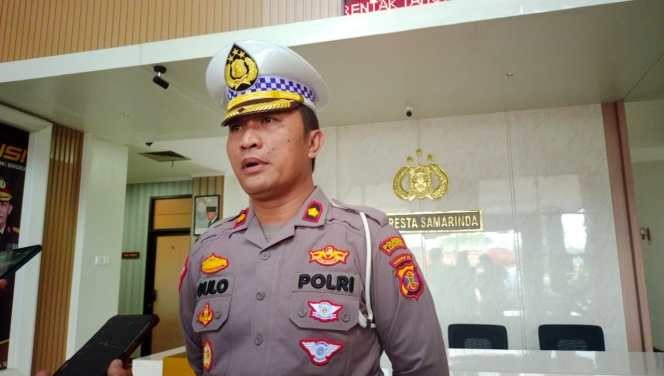 FOTO : Kepala Satuan Lalu Lintas (Kasat Lantas) Kepolisian Resor Kota (Polresta) Samarinda, Kompol Creato Sonitehe Gulo.