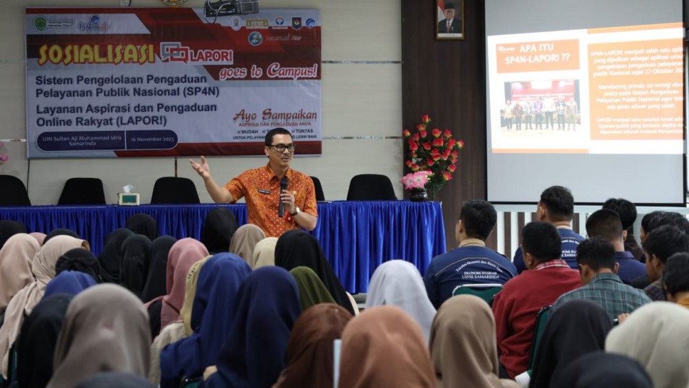 BERI PENJELASAN: Muhammad Faisal berharap mahasiswa bisa aktif dalam memberi aspirasi ataupun aduan kepada pemerintah.