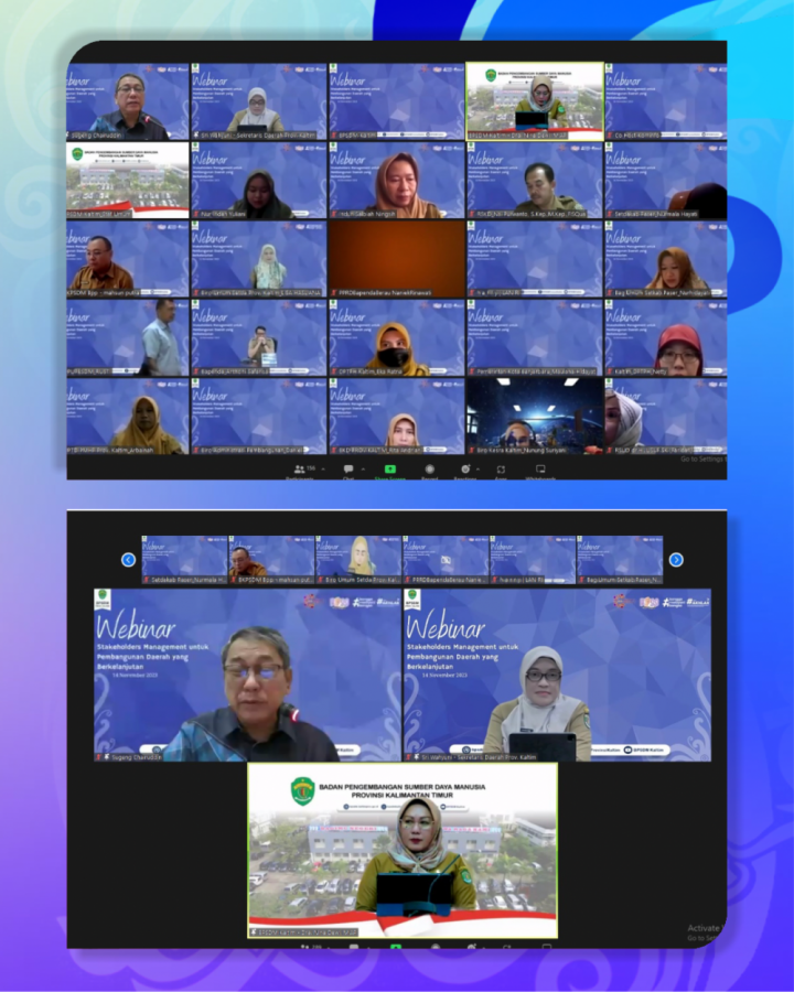 DARING: Webinar peningkatan kapasitas manajerial ASN Kaltim terselenggara demi mengasah kemampuan manajemen pemangku kepentingan alias stakeholder.