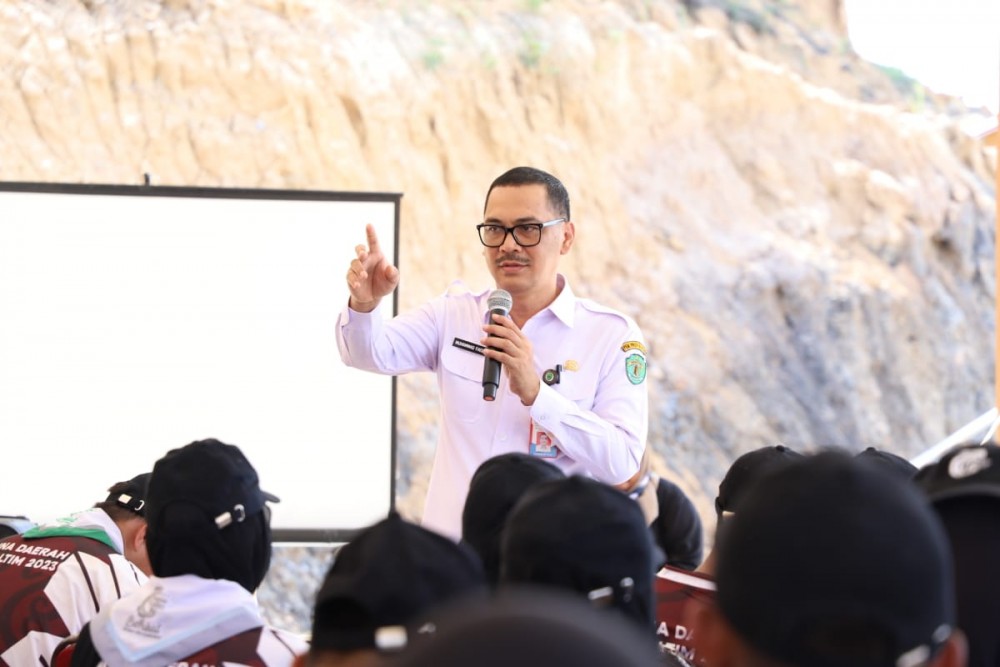 GERAKAN PRAMUKA: Muhammad Faisal memberikan pandangan tentang pentingnya pemuda berdaya dalam penguasaan teknologi.