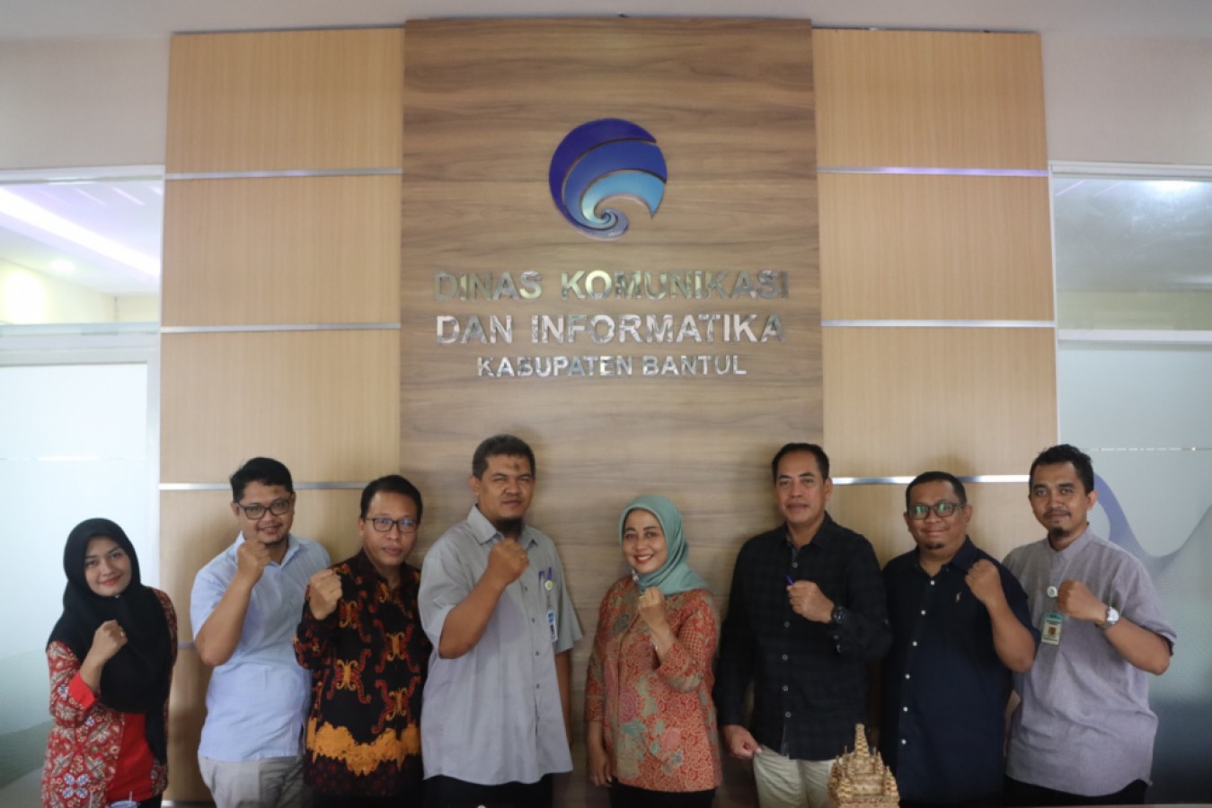 TAMBAH INFORMASI: Rombongan Kaltim saat menyambangi kantor Diskominfo Bantul, Jumat (24/11).