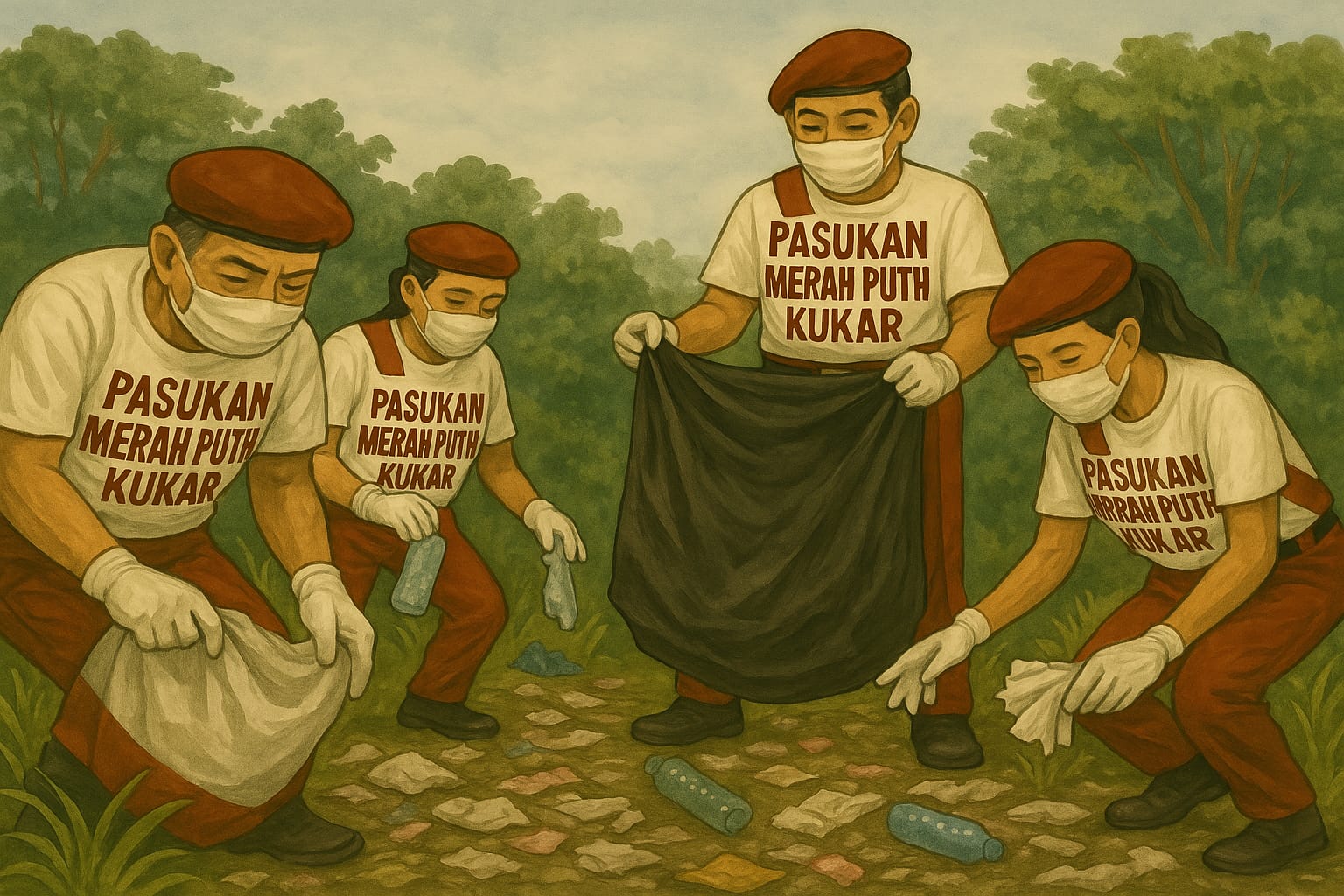 Ilustrasi Pasukan Merah Mutih
