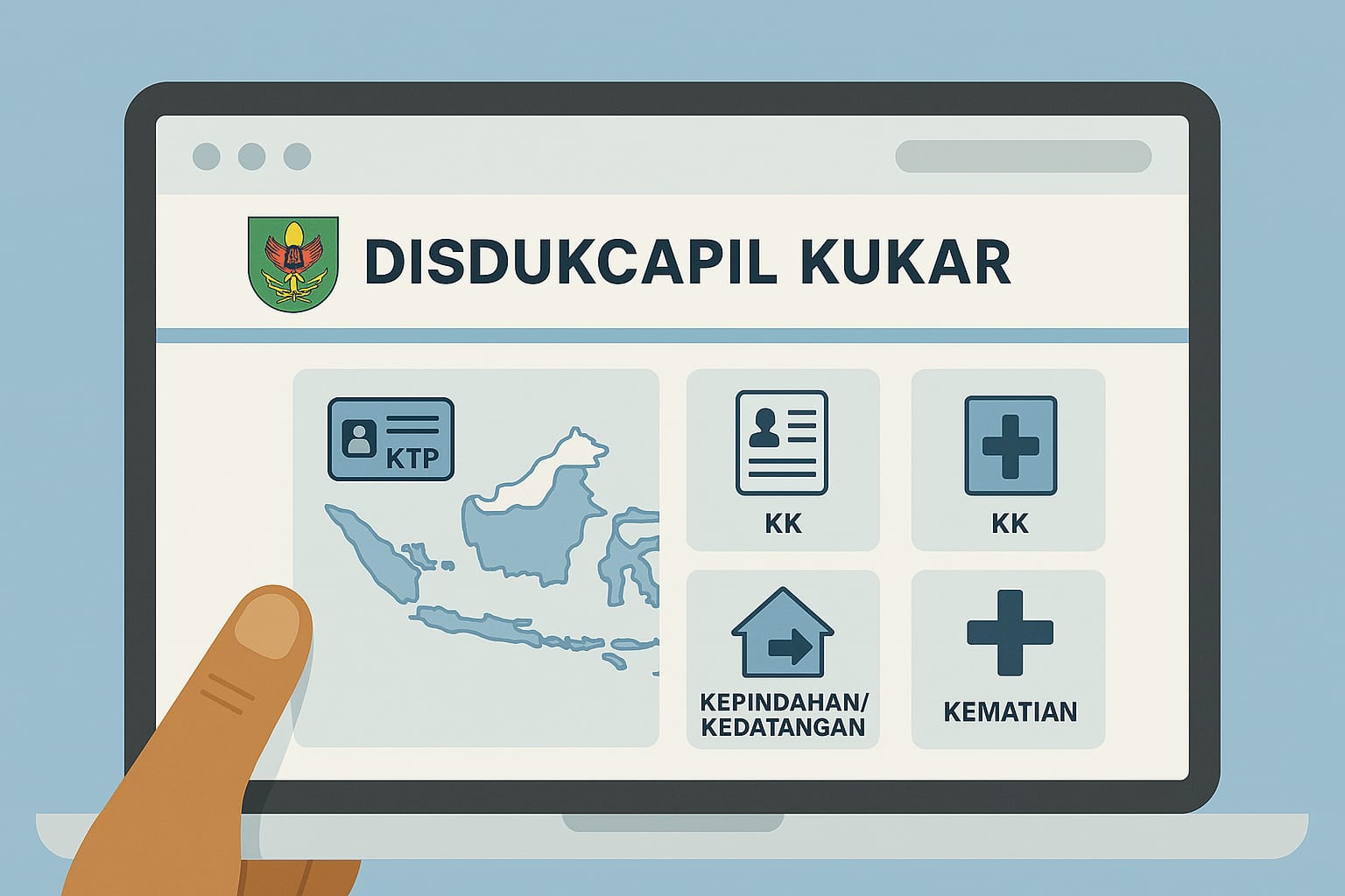 ilustrasi Web Disdukcapil Kukar