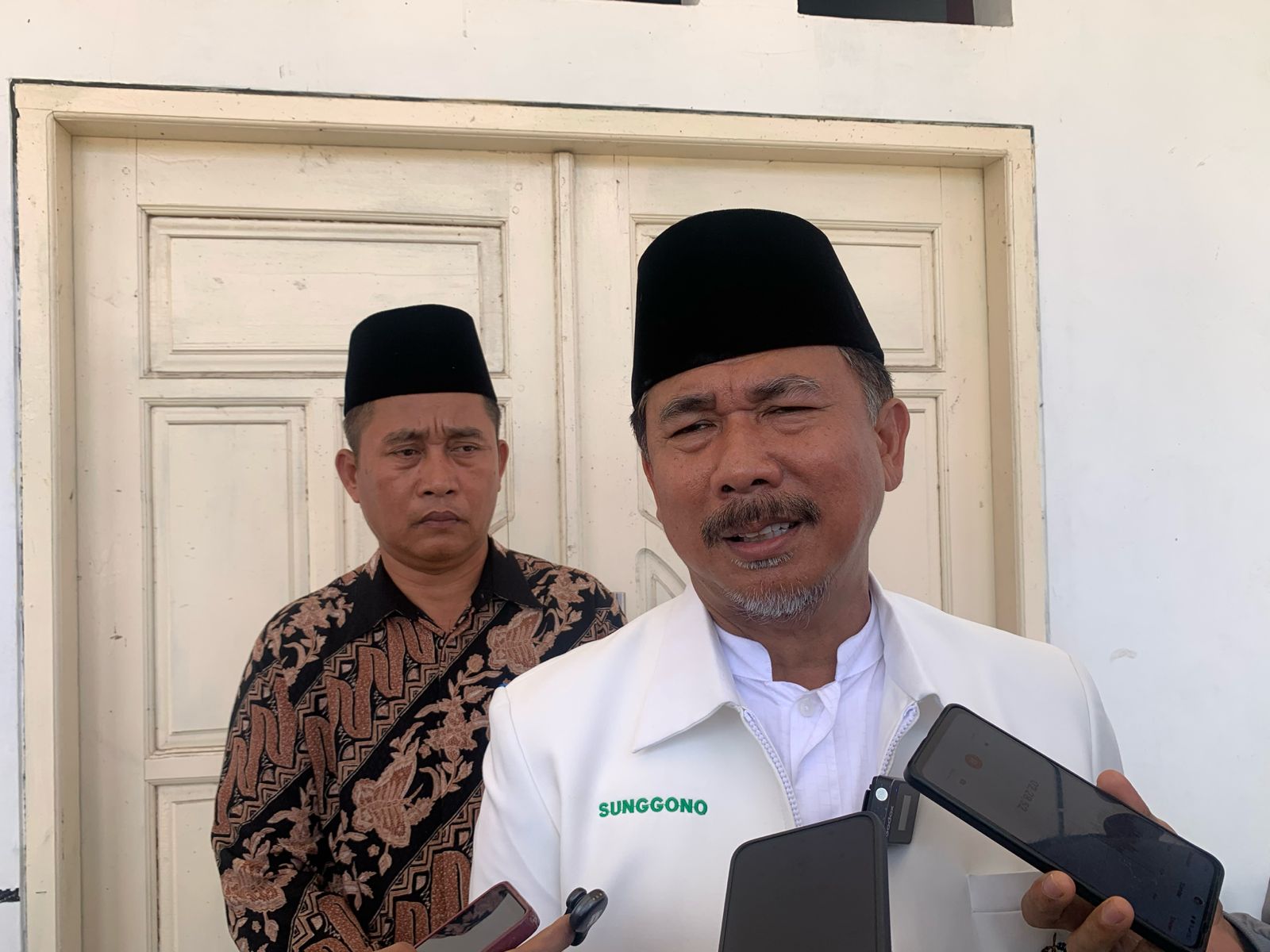 Sekda Kukar Sunggono saat ditemui usai mengukuhkan dewan hakim MTQ di Tenggarong. (garispena)