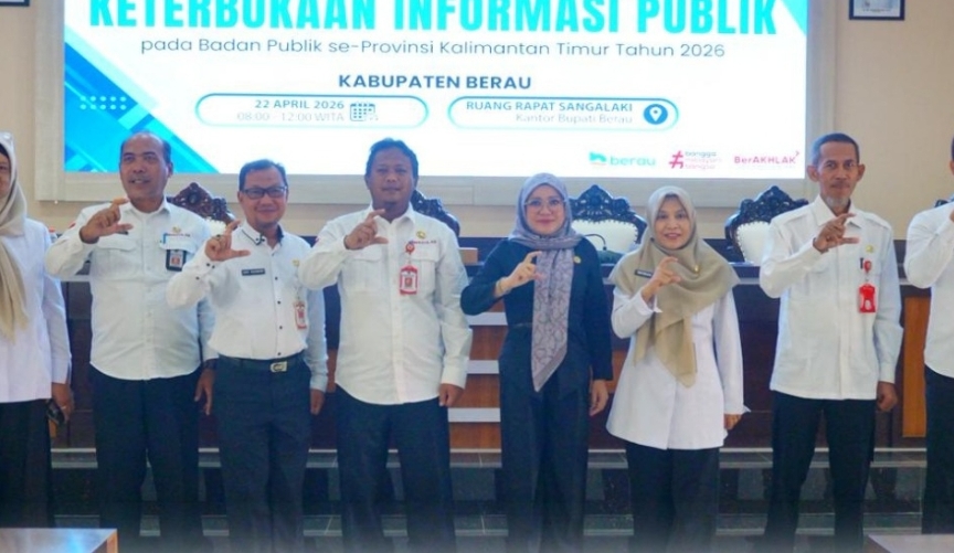 Foto: Diskominfo) menggelar Sosialisasi Monitoring dan Evaluasi (Monev) Keterbukaan Informasi Publik bagi badan publik se-Kalimantan Timur tahun 2026 (dok.istimewa)