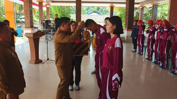 Wakil Bupati Mahakam Ulu, Suhuk membuka Pendidikan dan Pelatihan (Pusdiklat) Pasukan Pengibar Bendera Pusaka (Paskibraka) Kabupaten Mahakam Ulu